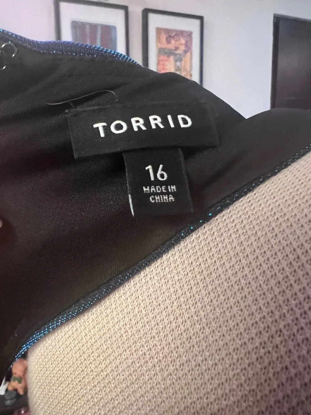 torrid Shimmery Navy-Blue Midi Dress - Picture 2 of 12